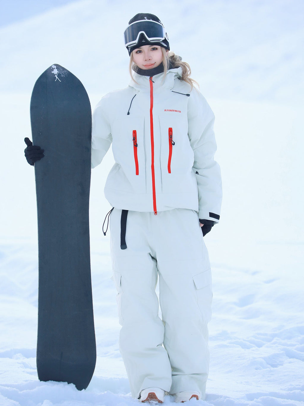Unisex Matching Snow Shell Jacket and Cargo Bibs