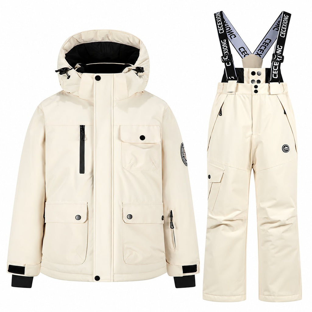 Kids' Detachable-Hood Insulated Snow Set