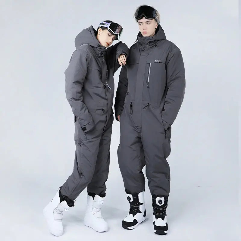 Men Women One-piece Ski Suits Thick Sports Clothing