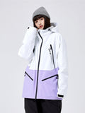 Women's Hooded Color-Panel Snowboard Shell