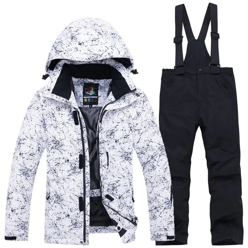 Kids Snowsuit Ski Pants Jacket Waterproof Snowbibs for Boys Girls