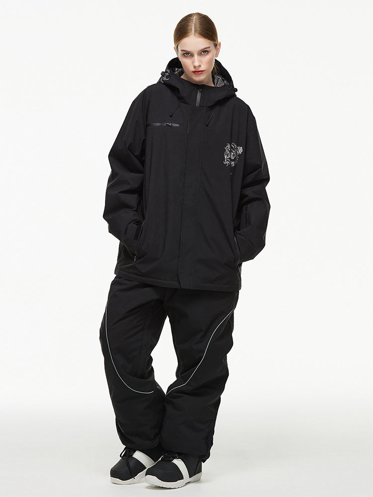 Unisex Insulated Oversized Snowboard Jacket and Pants