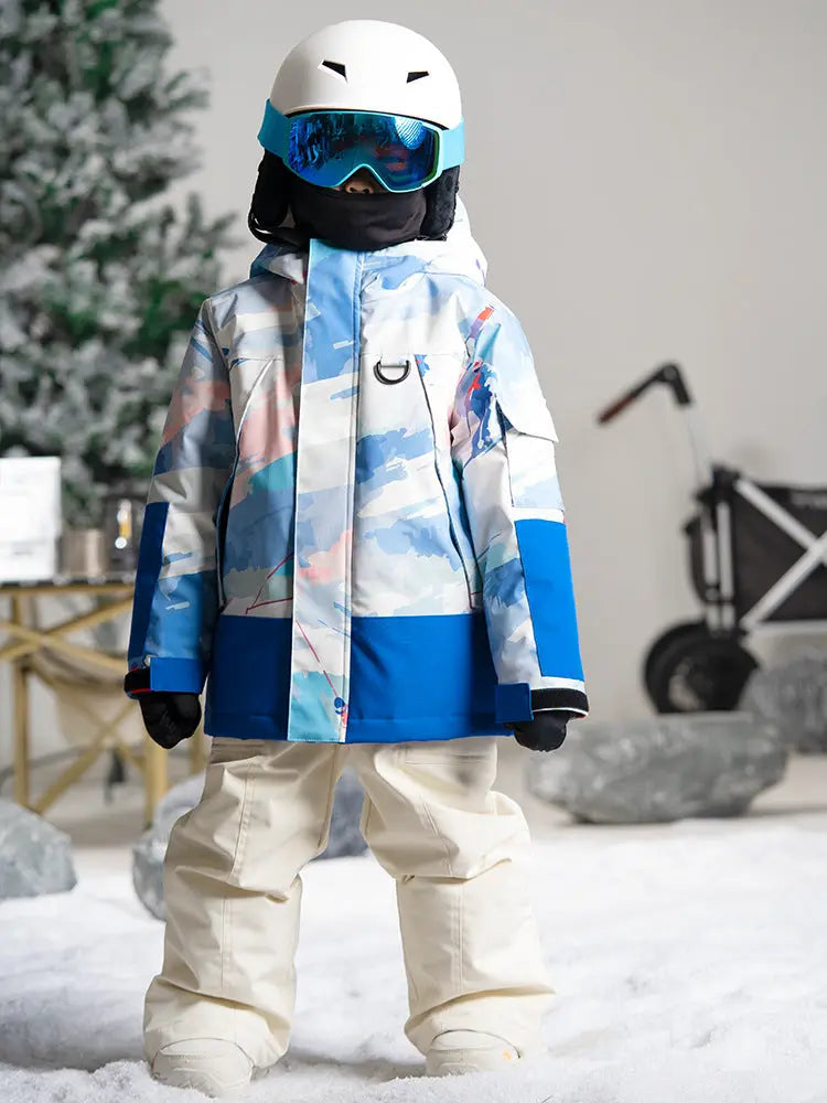 Cute Printed Snowboarding Coat & Bibs