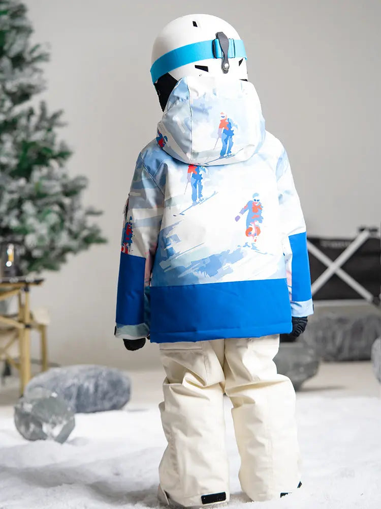 Cute Printed Snowboarding Coat & Bibs
