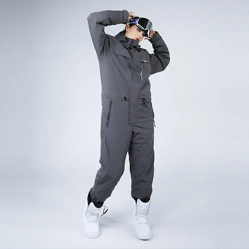 Men Women One-piece Ski Suits Thick Sports Clothing