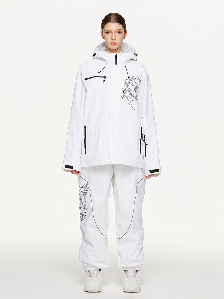 Unisex Insulated Oversized Snowboard Jacket and Pants