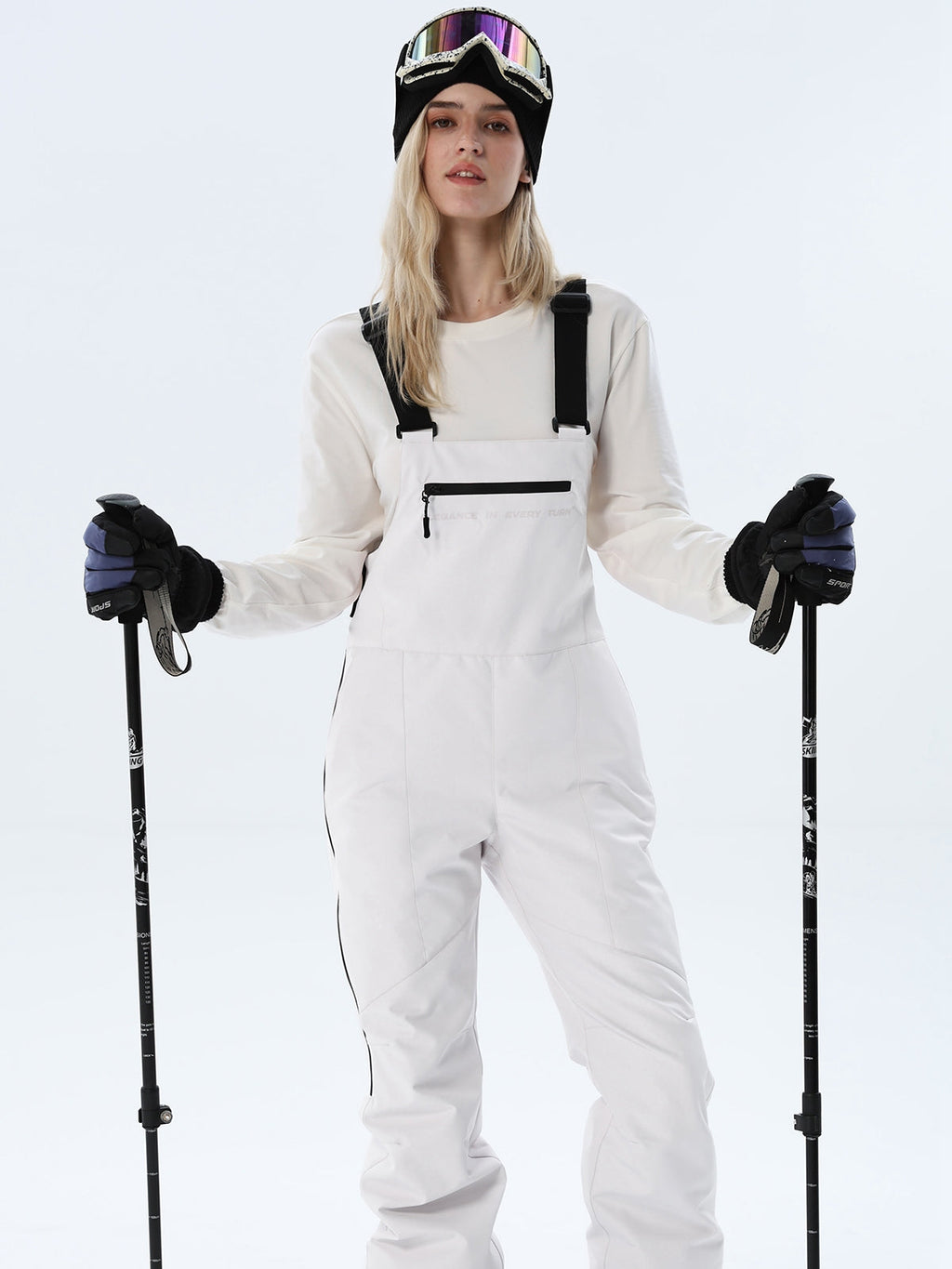 Women's Adjustable-Strap Snow Bib Overalls
