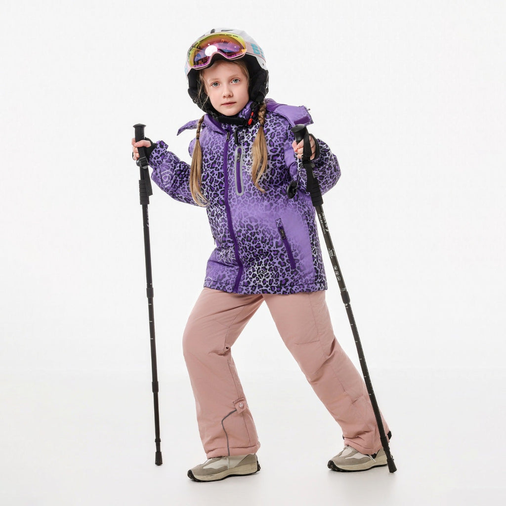 Kids' Animal-Print Fleece Winter Ski Outfit