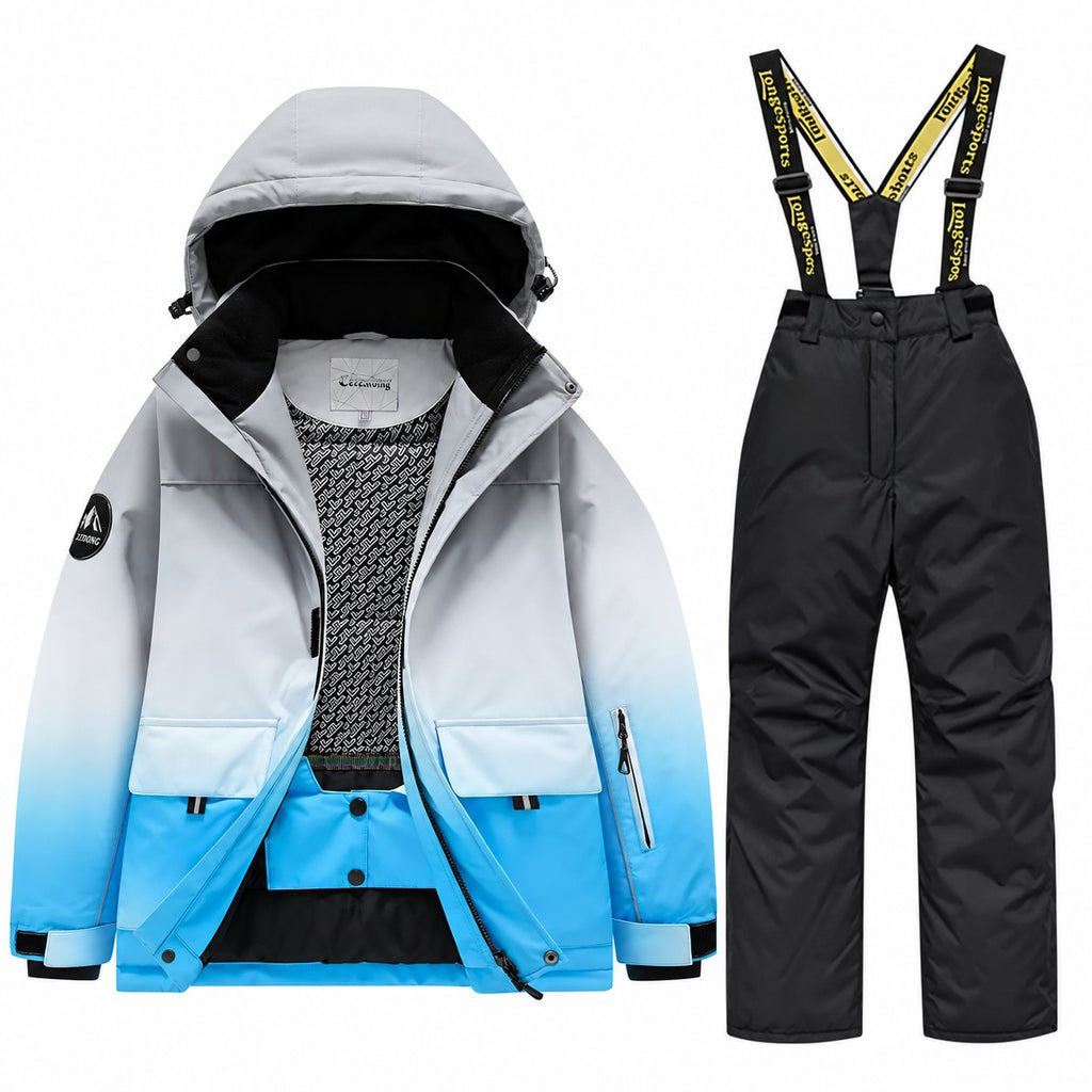 Kids' Gradient Snow Jacket and Bib Overalls