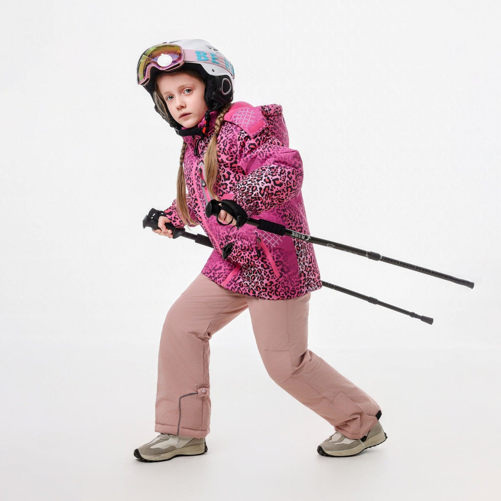 Kids' Animal-Print Fleece Winter Ski Outfit