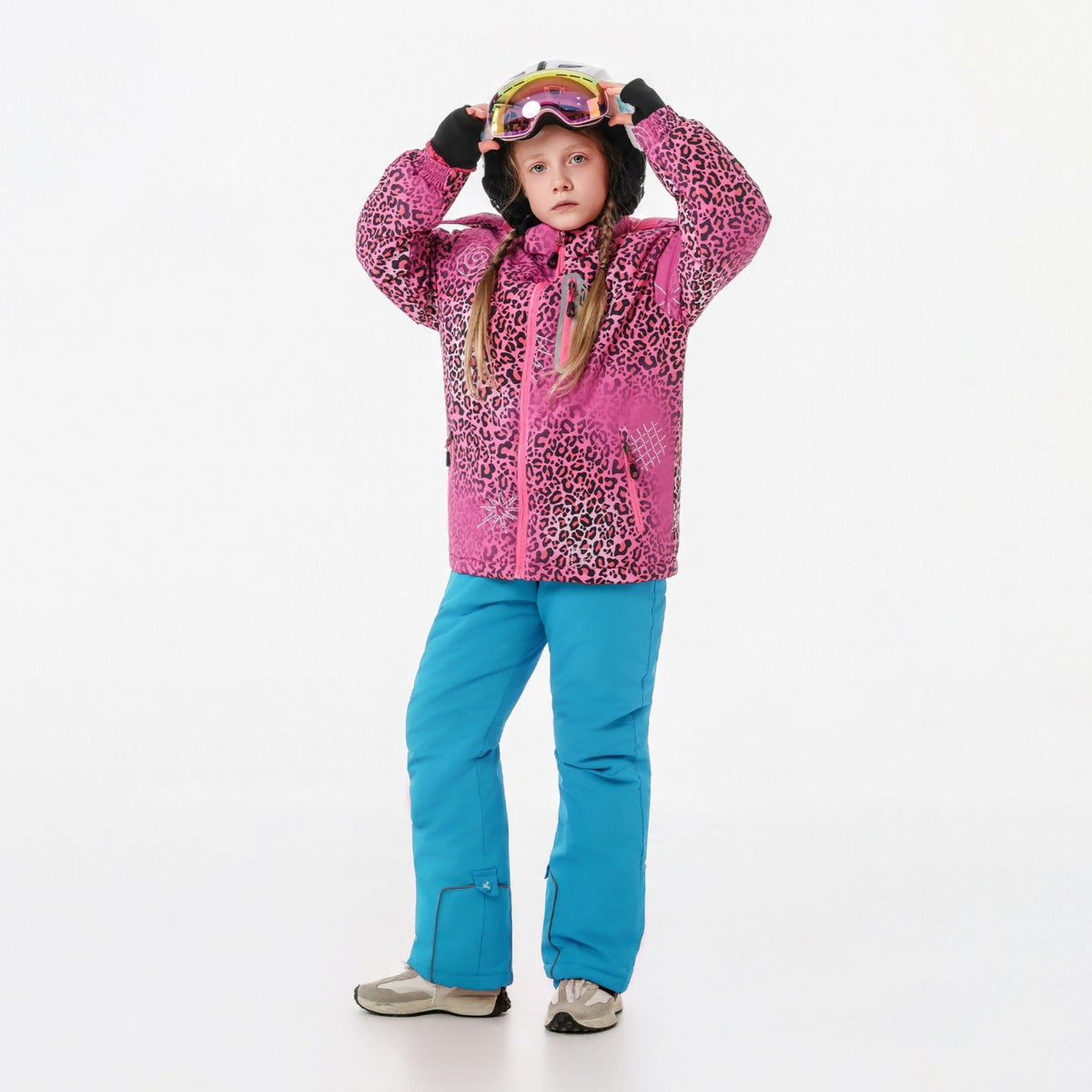 Kids' Animal-Print Fleece Winter Ski Outfit