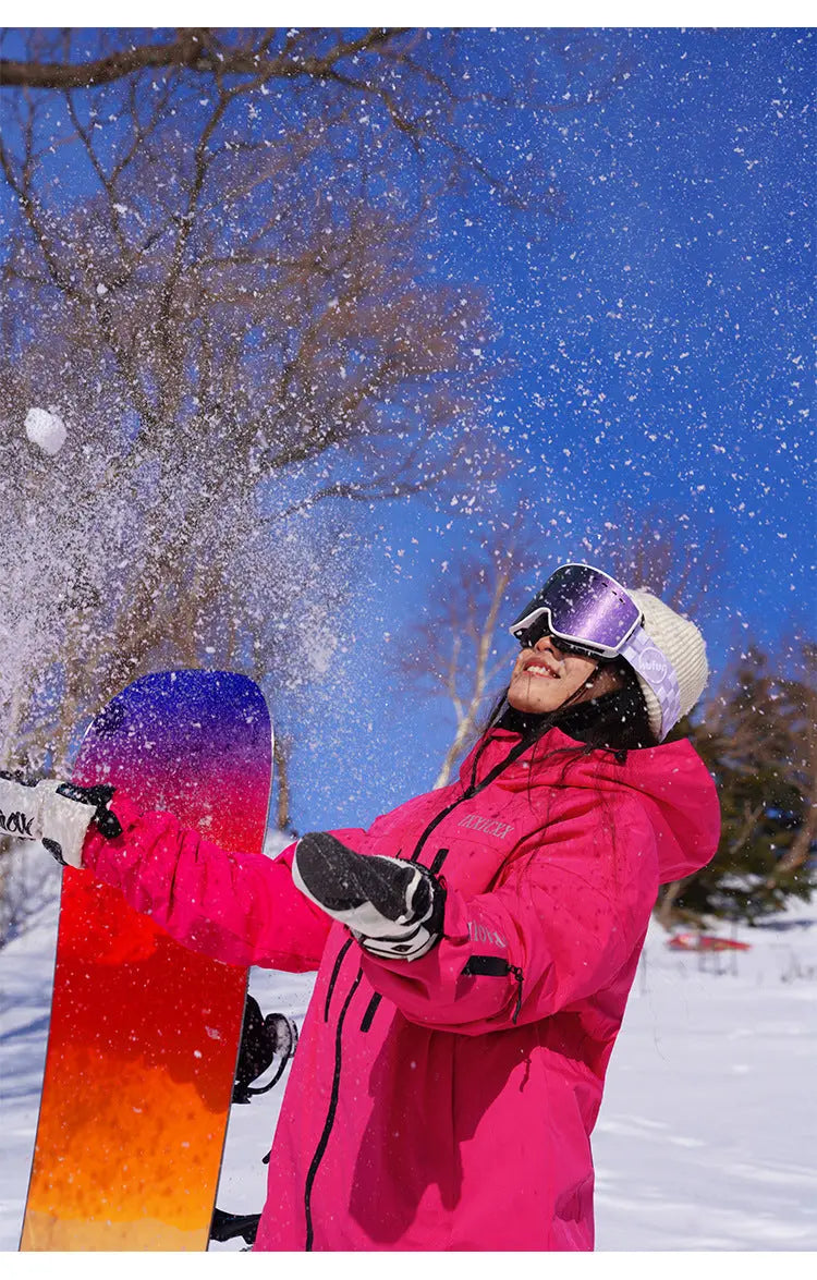 Insulated Ski Jacket & Pants Set Winter Outwear for Sports