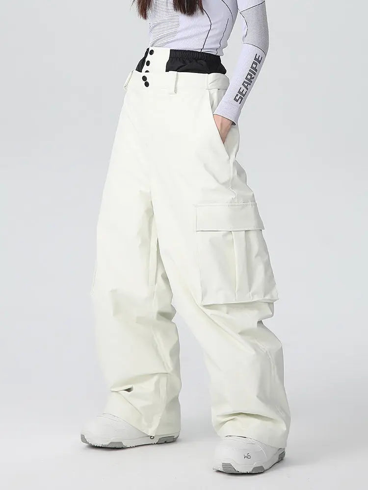 Women's Baggy Ski Pants Cargo Snowboarding Trousers