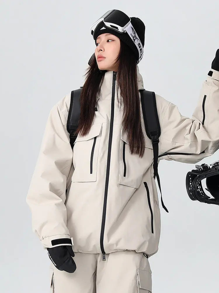 Unisex Advanture Snowboard Jacket Hooded Insulated Ski Coat