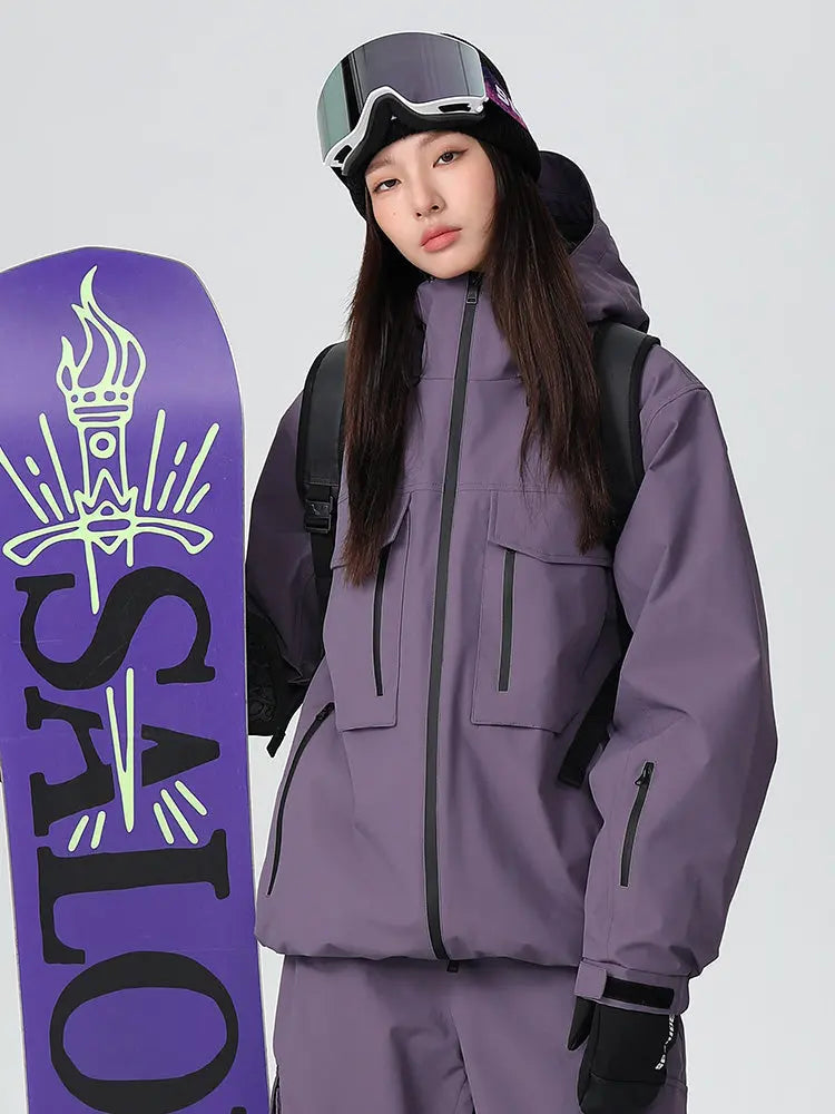 Unisex Advanture Snowboard Jacket Hooded Insulated Ski Coat