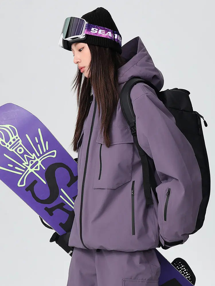 Unisex Advanture Snowboard Jacket Hooded Insulated Ski Coat