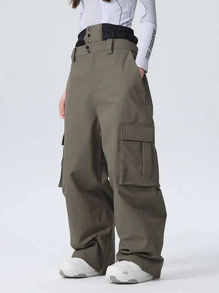 Women's Baggy Ski Pants Cargo Snowboarding Trousers