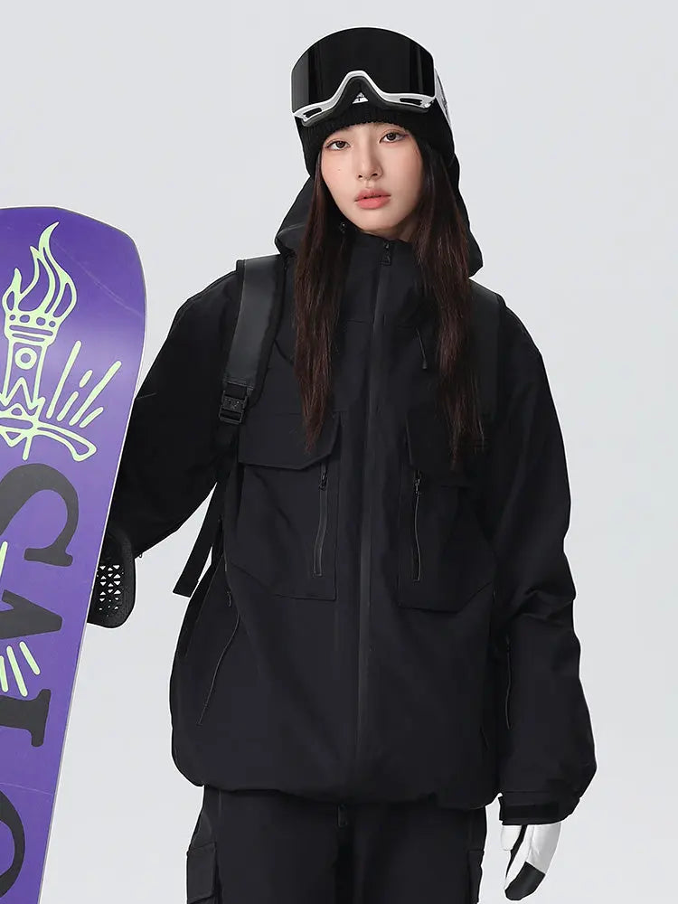 Unisex Advanture Snowboard Jacket Hooded Insulated Ski Coat