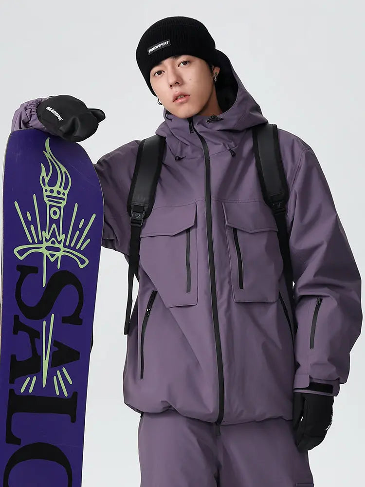 Unisex Advanture Snowboard Jacket Hooded Insulated Ski Coat