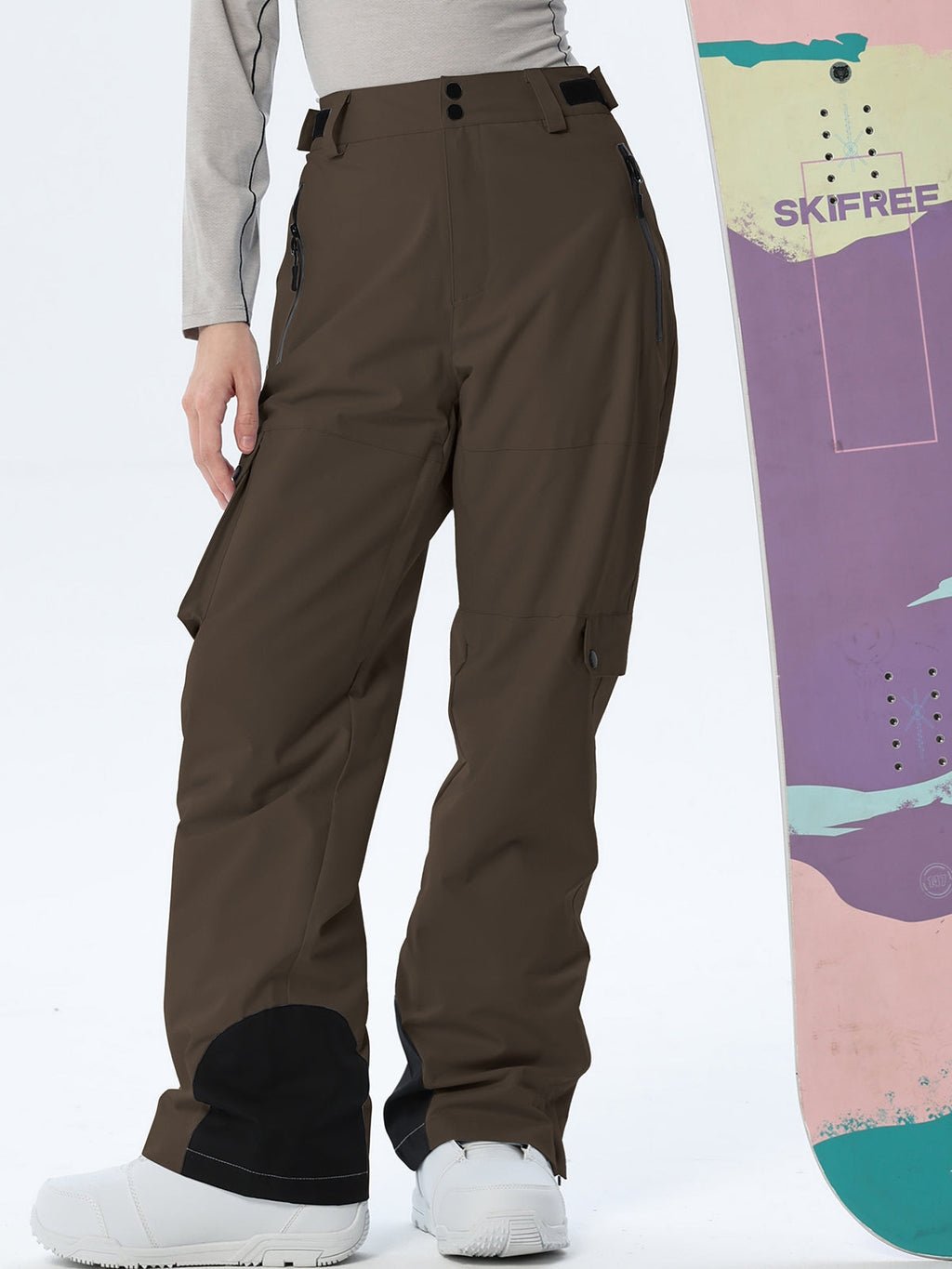 Women's Relaxed Utility Snow Pants with Cargo Storage