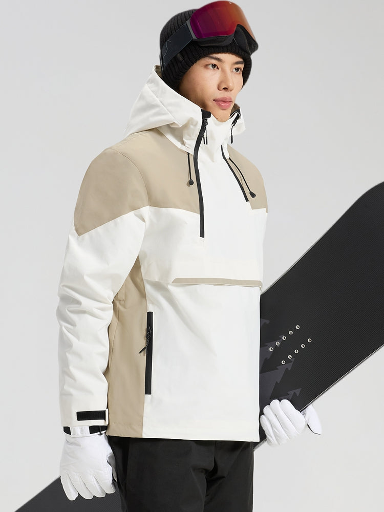 Men's Insulated Half-Zip Colorblock Snow Anorak