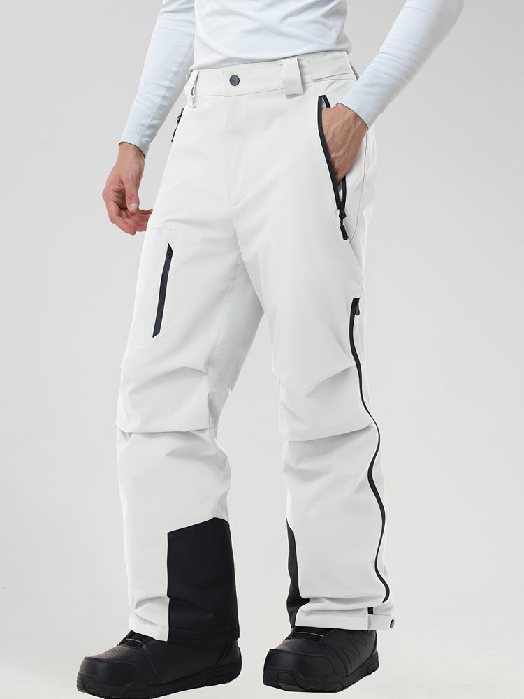 Men's Padded Cargo Snow Trousers with Waist Adjusters