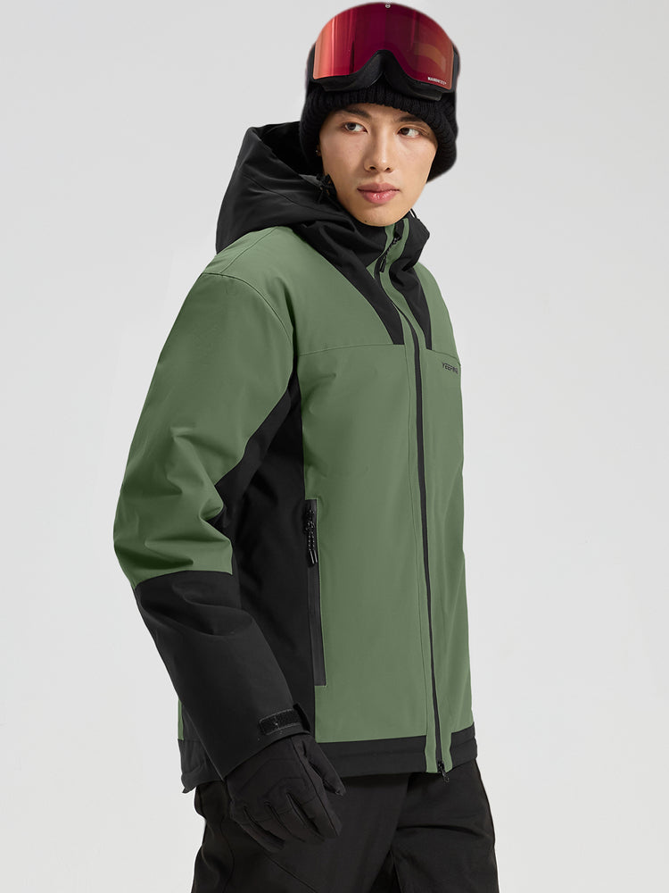 Men's Two-Tone Ski Jacket and Matching Snow Pants