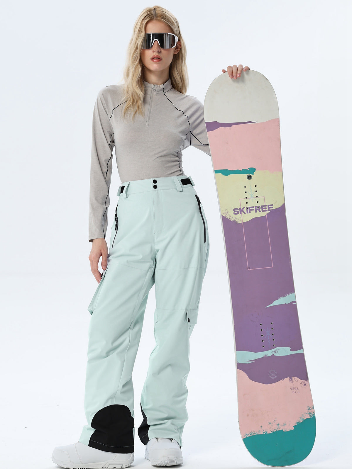 Women's Relaxed Utility Snow Pants with Cargo Storage