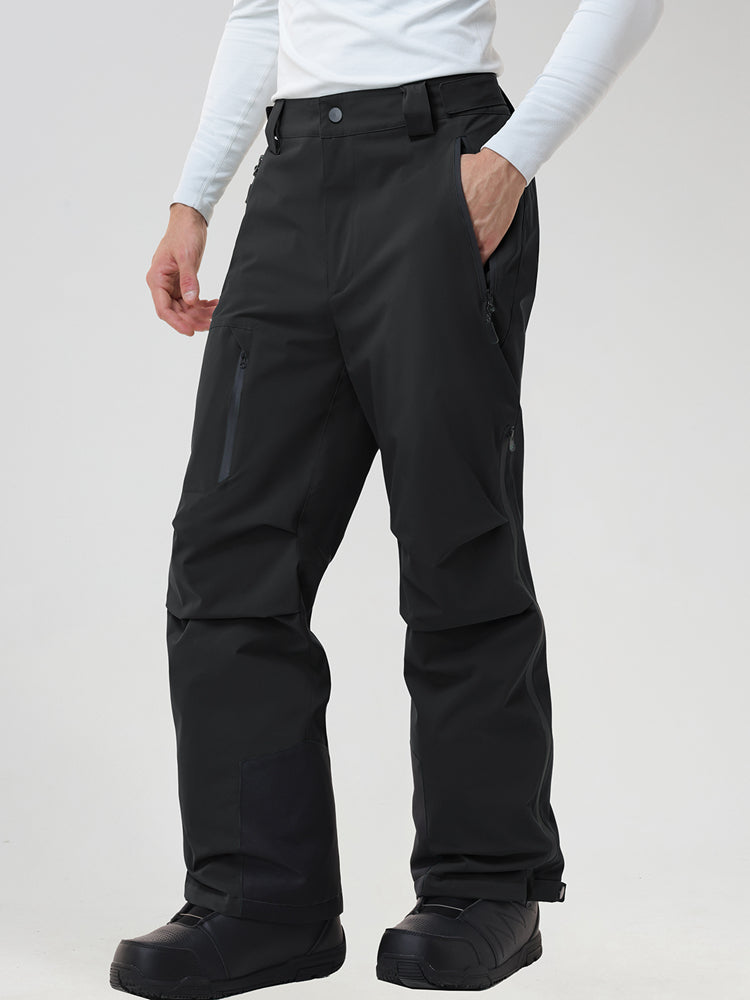 Men's Padded Cargo Snow Trousers with Waist Adjusters