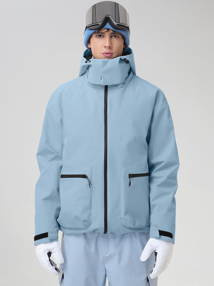 Men's Hooded Cargo Snowboarding Shell Jacket
