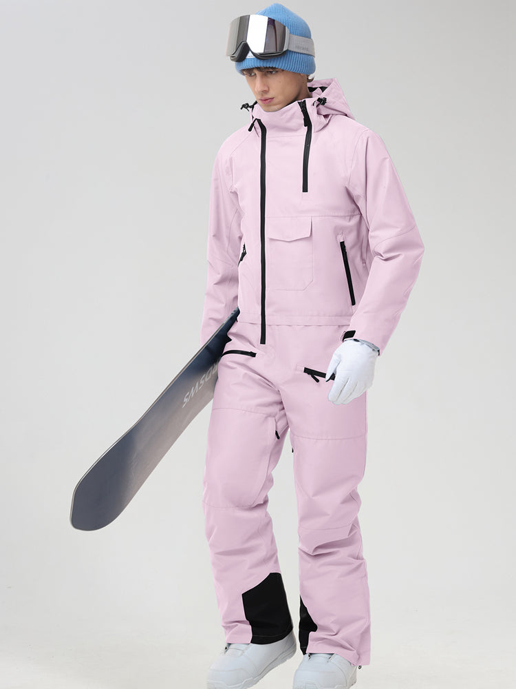 Men's Insulated Hooded One-Piece Snow Suit