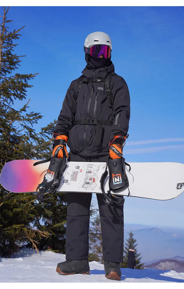 Insulated Ski Jacket & Pants Set Winter Outwear for Sports