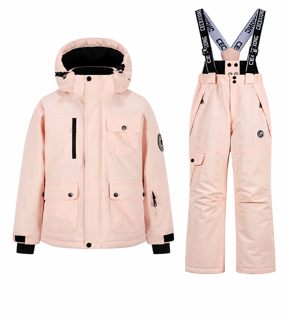 Kids' Detachable-Hood Insulated Snow Set