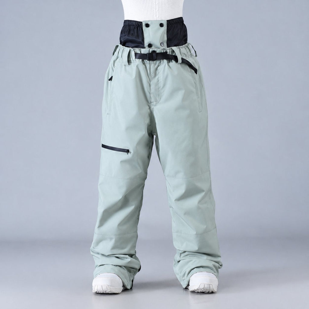 Unisex High-Rise Wide-Leg Snowboard Trousers