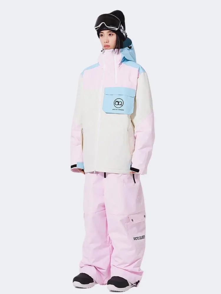 Retro 2025 Snowboard Jacket Women's Hooded Warm Outwear