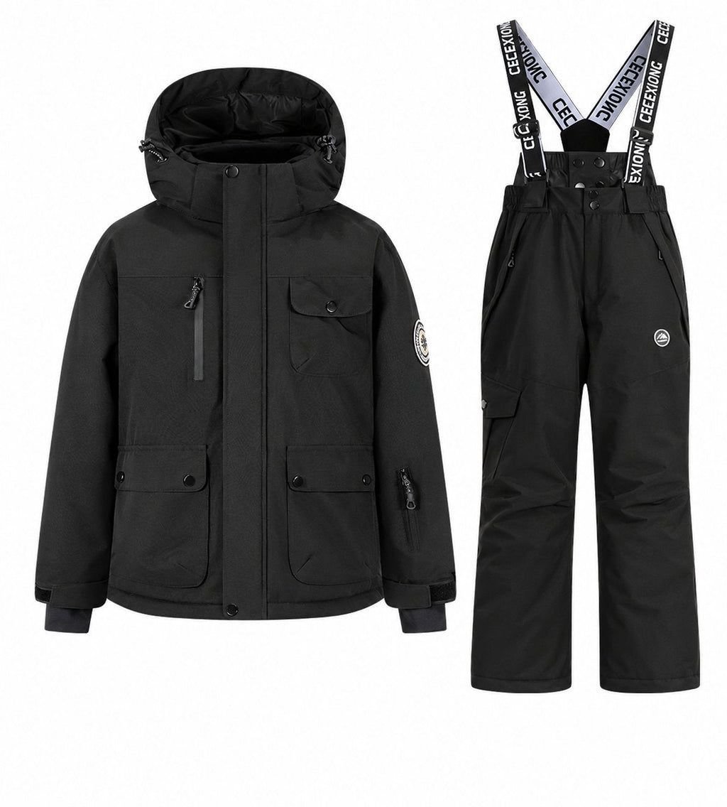 Kids' Detachable-Hood Insulated Snow Set