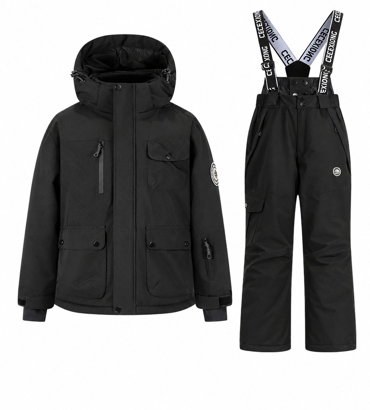 Kids' Detachable-Hood Insulated Snow Set