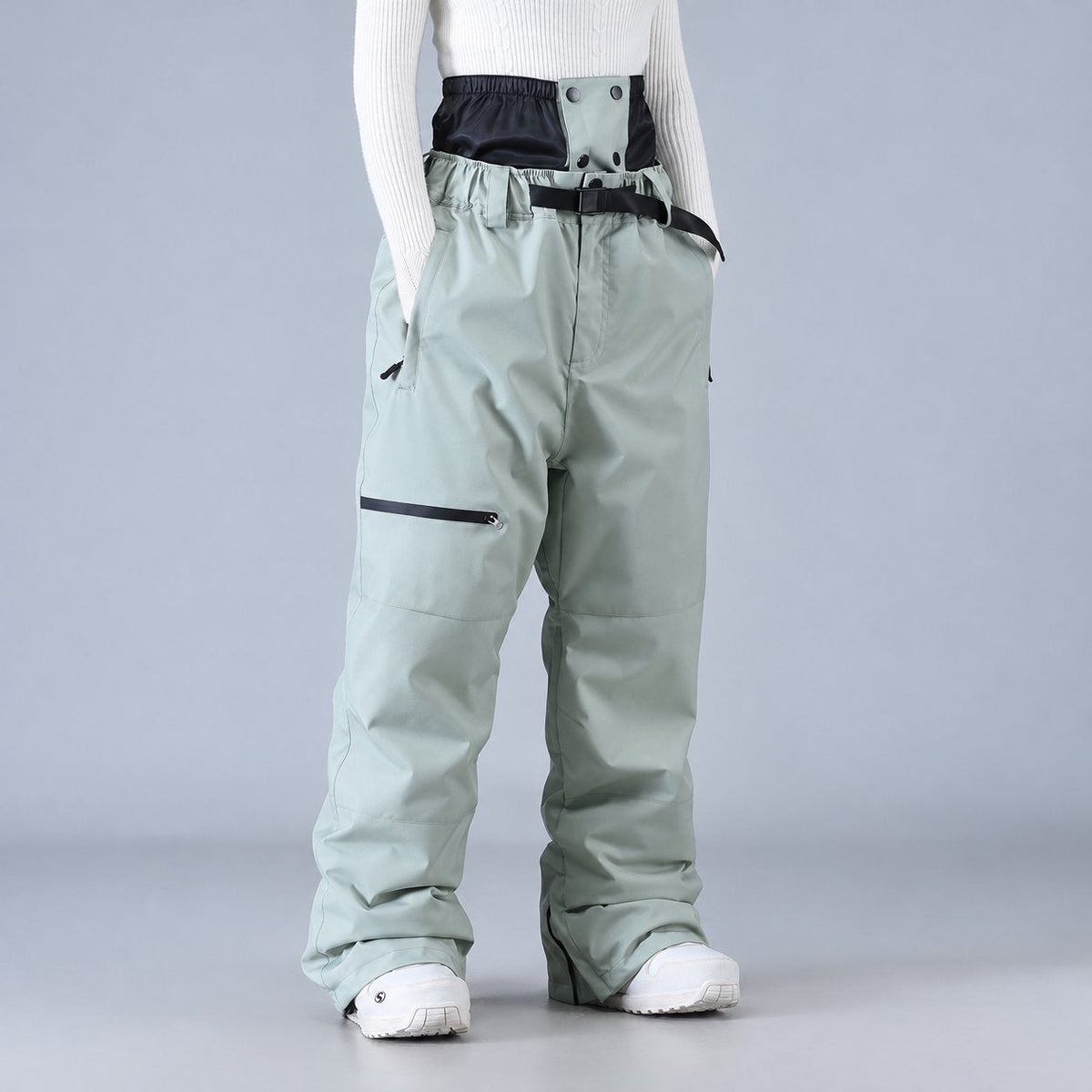 Unisex High-Rise Wide-Leg Snowboard Trousers