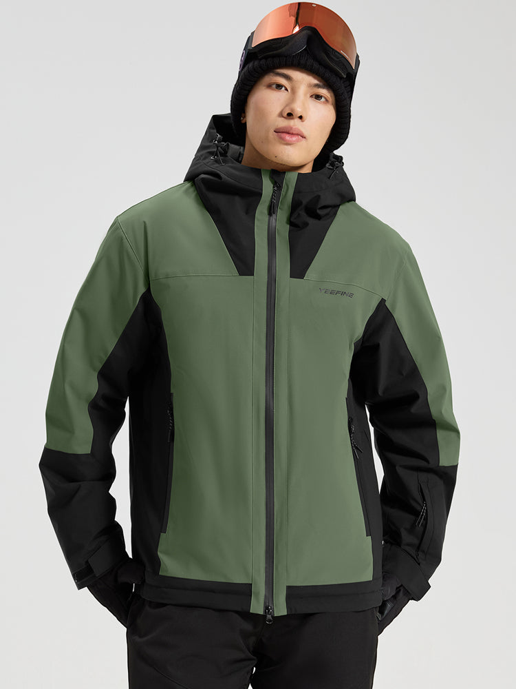 Men's Two-Tone Ski Jacket and Matching Snow Pants