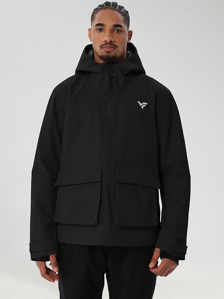 Men's Half-Zip Cargo Anorak for Snowboarding