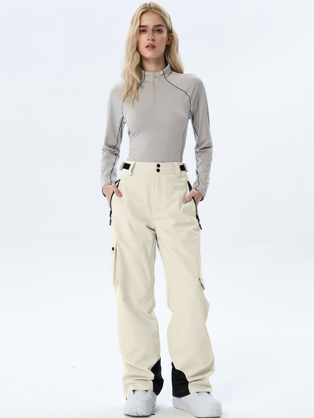 Women's Relaxed Utility Snow Pants with Cargo Storage