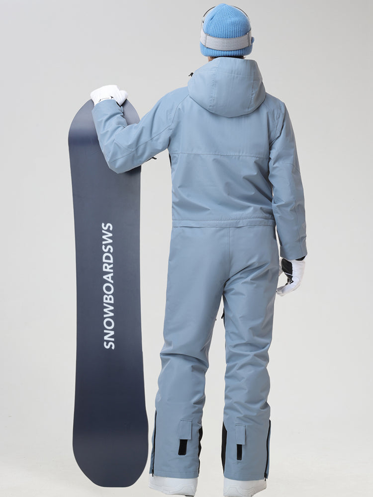 Men's Insulated Hooded One-Piece Snow Suit