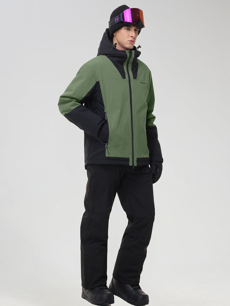 Men's Two-Tone Ski Jacket and Matching Snow Pants