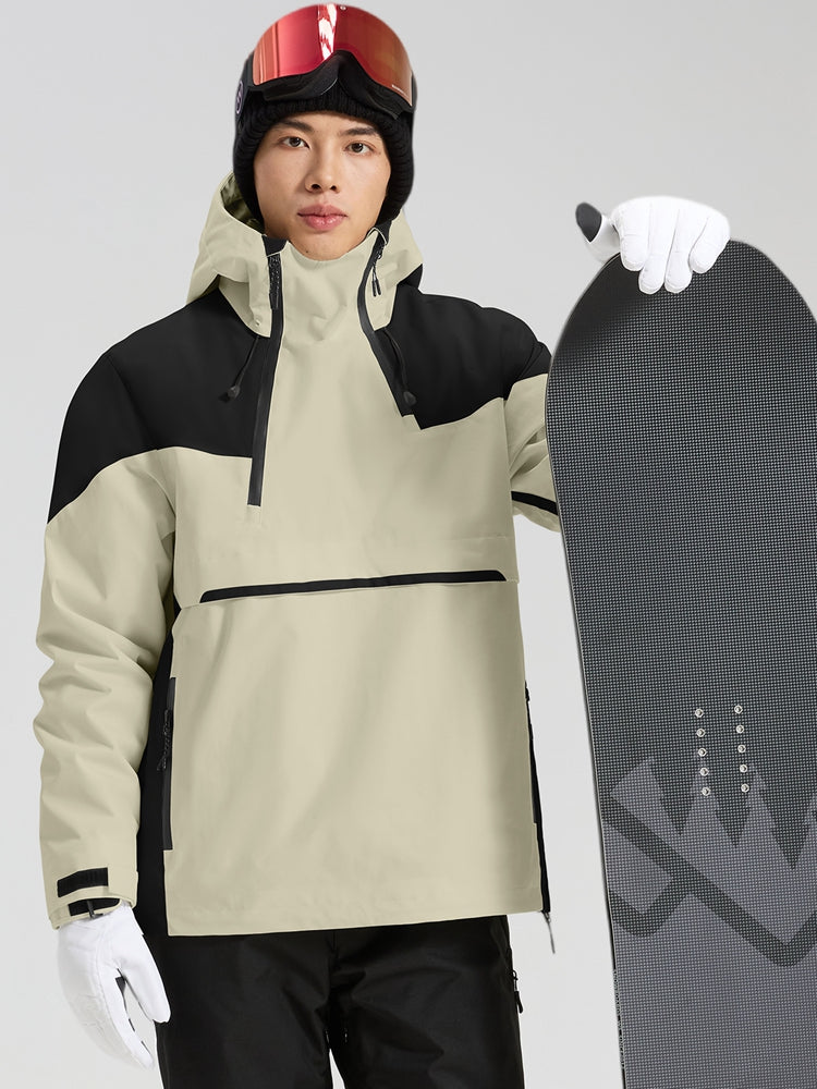 Men's Insulated Half-Zip Colorblock Snow Anorak
