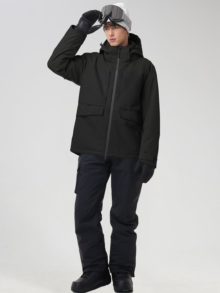 Men's Retro Contrast Ski Jacket and Bib Set