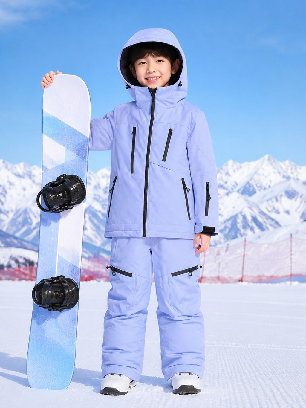 Kids' Insulated Zip-Pocket Snow Jacket and Bibs