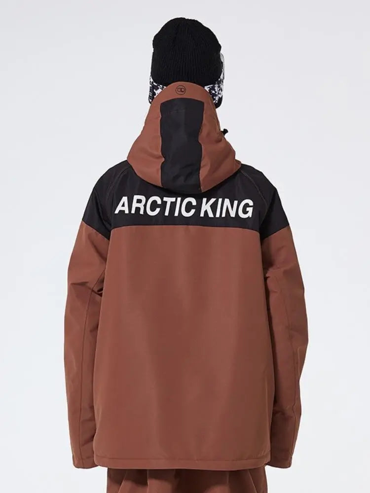 Unisex Insulated Cargo Ski Jacket Colorblock Snowboarding Coat