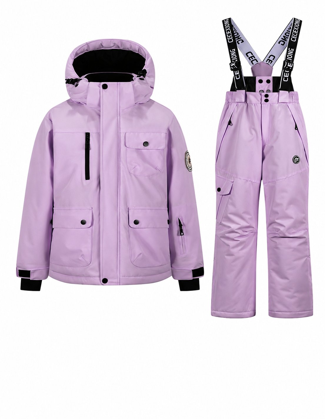 Kids' Detachable-Hood Insulated Snow Set