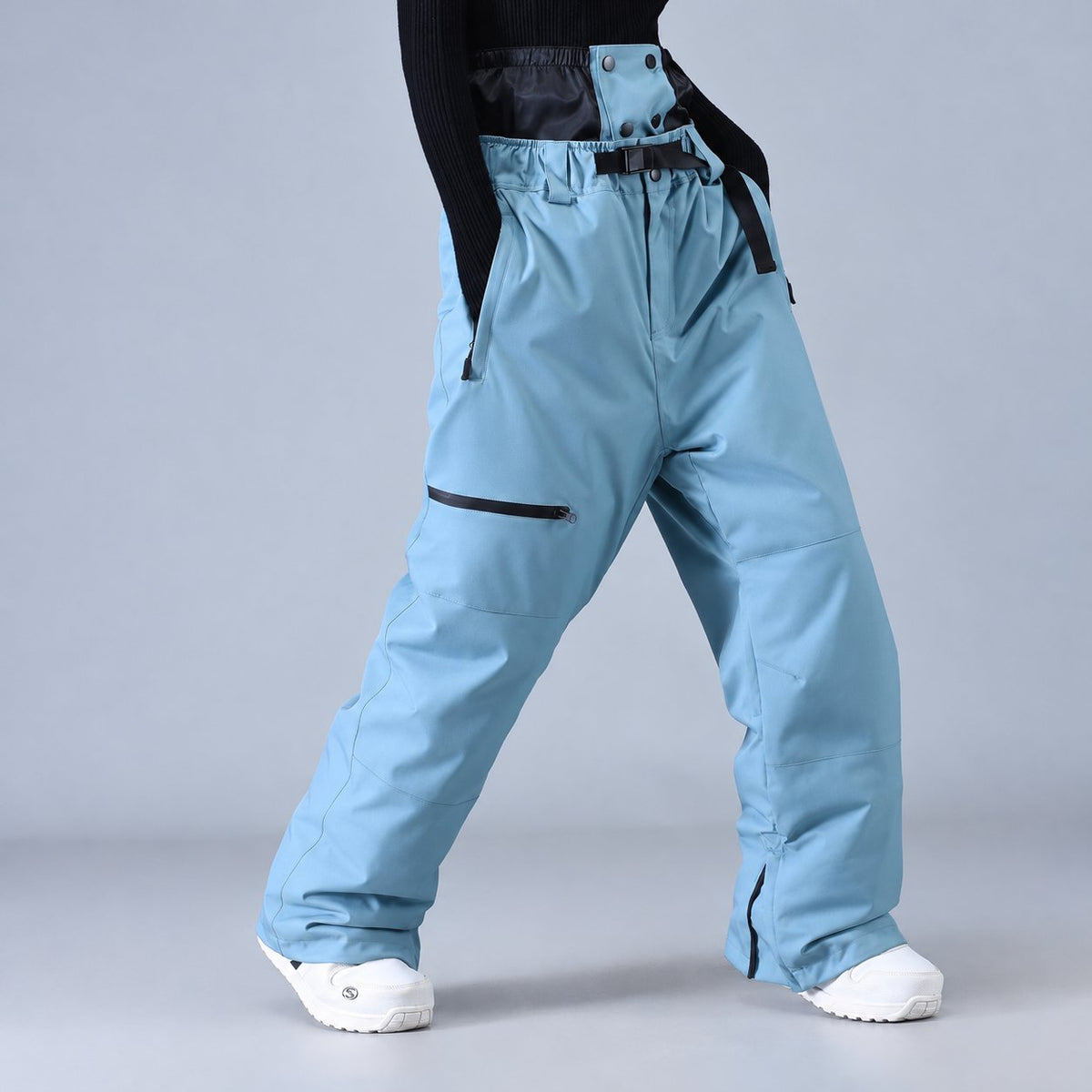 Unisex High-Rise Wide-Leg Snowboard Trousers