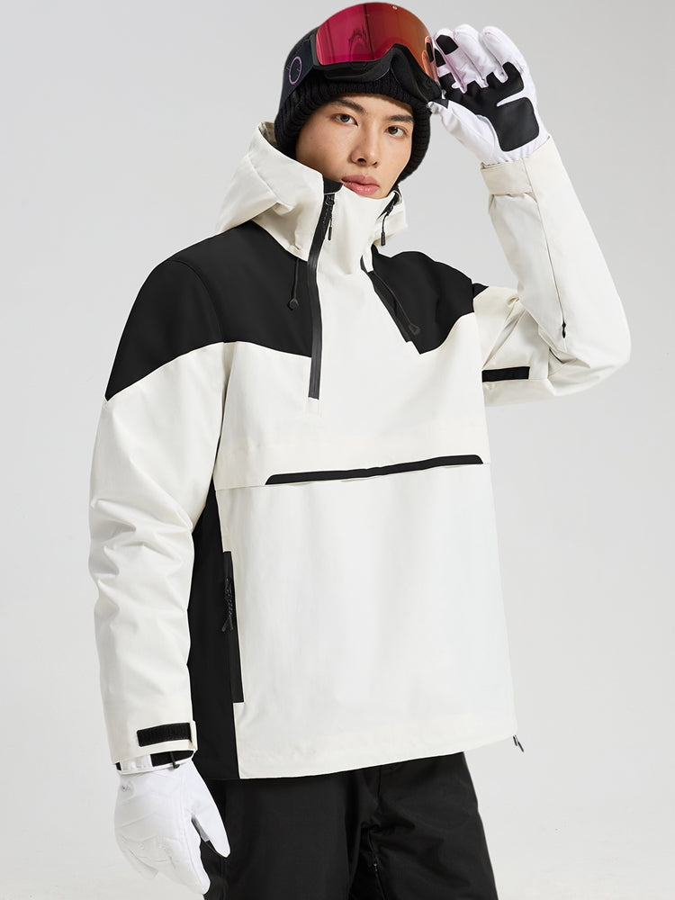 Men's Insulated Half-Zip Colorblock Snow Anorak
